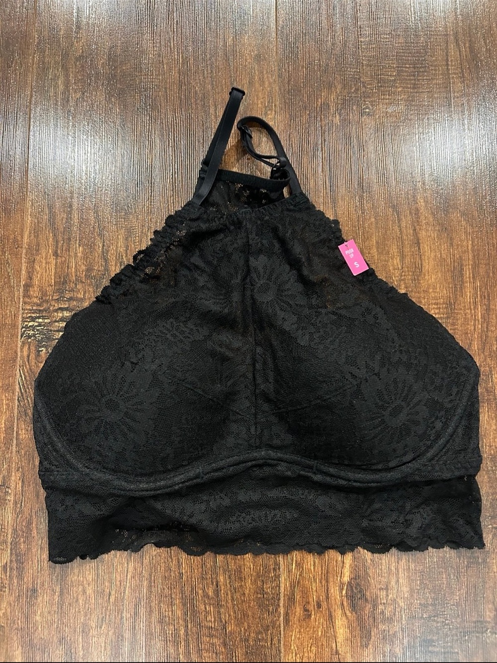 Victorias Secret PINK black lace bra